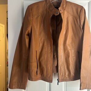 Bernardo Tan Leather Jacket